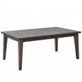 Gartentisch 180 x 90 cm Aluminium Anthrazit Dunkelbraun rechteckig