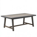 Gartentisch 180 x 90 cm Aluminium Kunststoffholz Grau Braun rechteckig