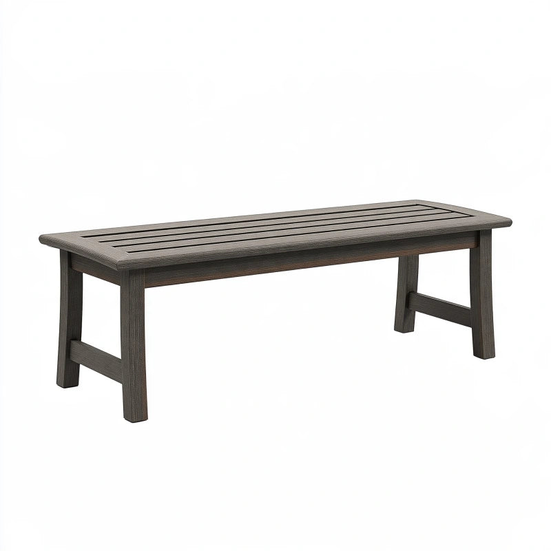 Sitzbank 150 cm aus Holz dunkelbraun - Bank mit Lattenfläche