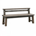 Gartenbank 150 x 60 x 90 cm Holz Dunkelbraun mit Rückenlehne